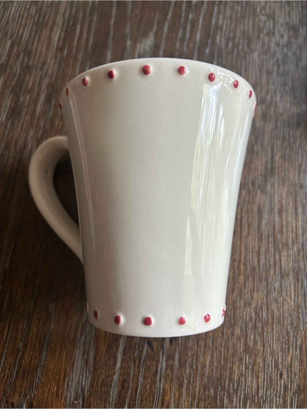 Russ Ivory 'Grandmother' Ceramic Mug with Red Accents - Picture 2 of 9